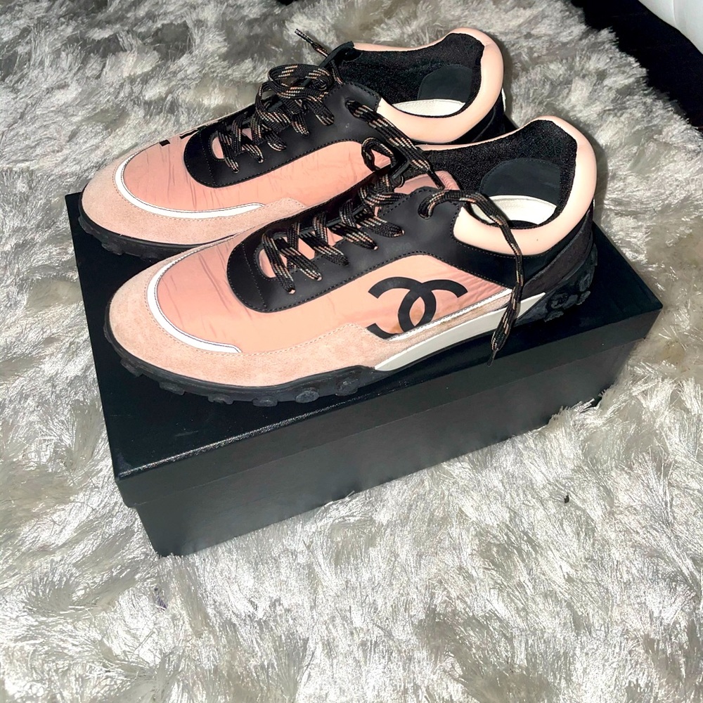 Chanel Interlocking CC Sneakers - Size 11.5